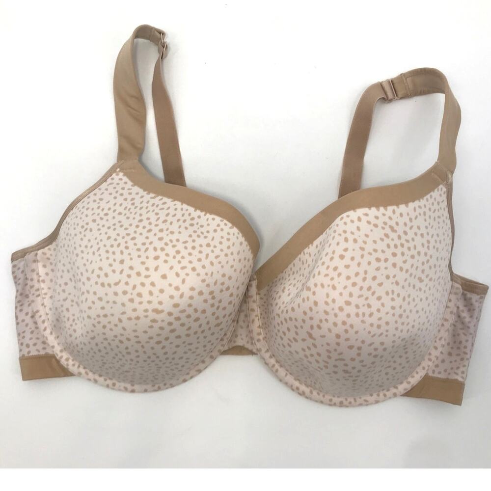 Cacique Tan White Full Coverage Underwire T-Shirt Bra 40DDD